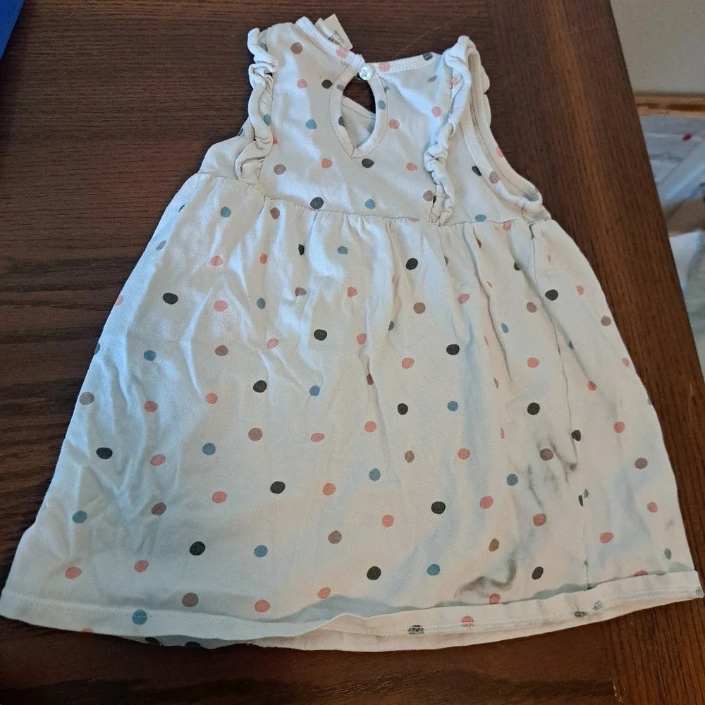 Baby Girl Dress Bundle 6-9M Carter's H&M Floral Polka Dot Dolphin 3 Piece Set